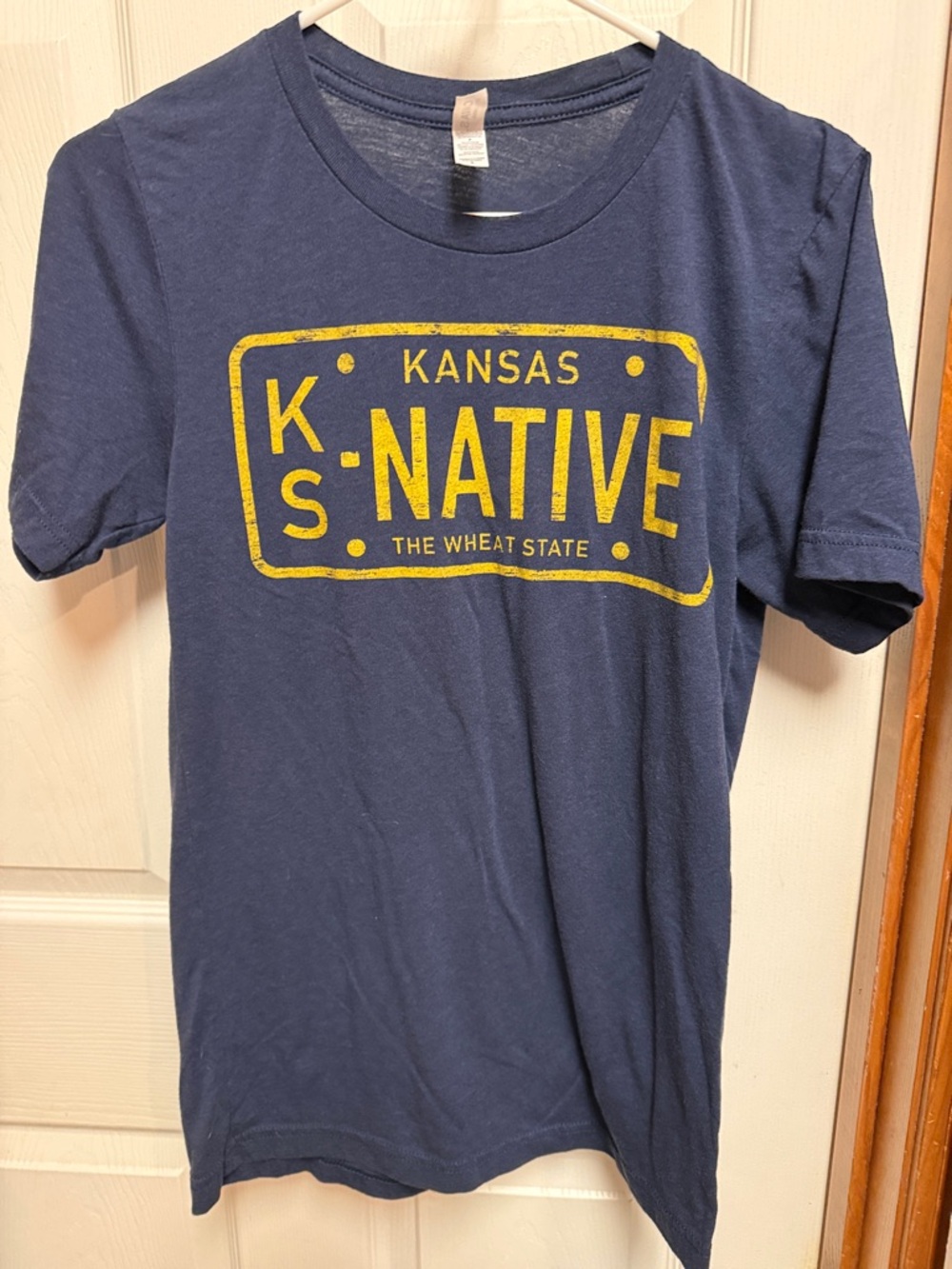 Bella Canvas Navy Tee with Yellow KS Native Graphic